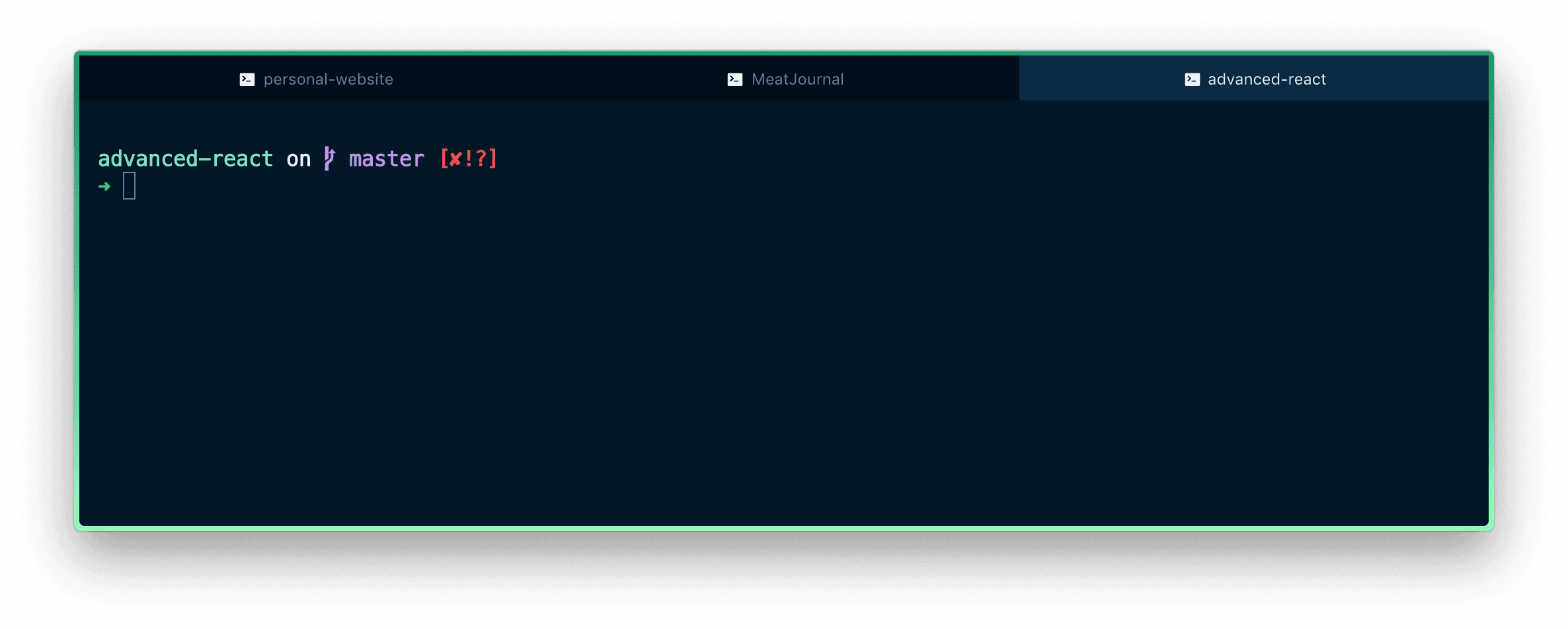 Hyper terminal split up into 3 tabs.