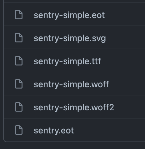 Sentry custom font