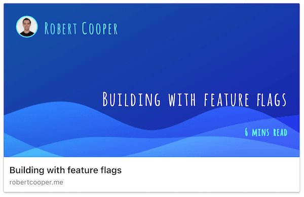 Open graph image for my feature flag blog article