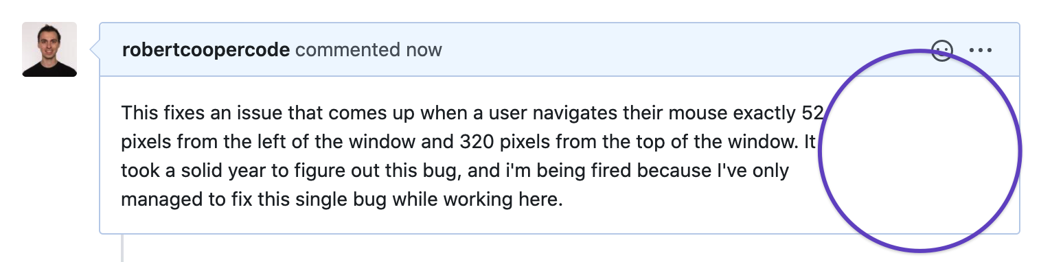 Another look at the whitespace in the pull request description when not in "edit mode".