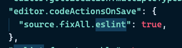 VSCode configuration for formatting via ESLint on save